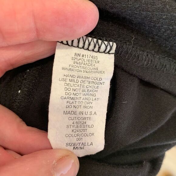 Love Tease Macy’s Sequined Tank Mini-Dress Black Bodycon Medium - Picture 5 of 6